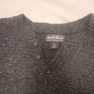 Woolrich Men’s Wool Blend Thick Knit Pullover Henley Sweater Charcoal 2XL